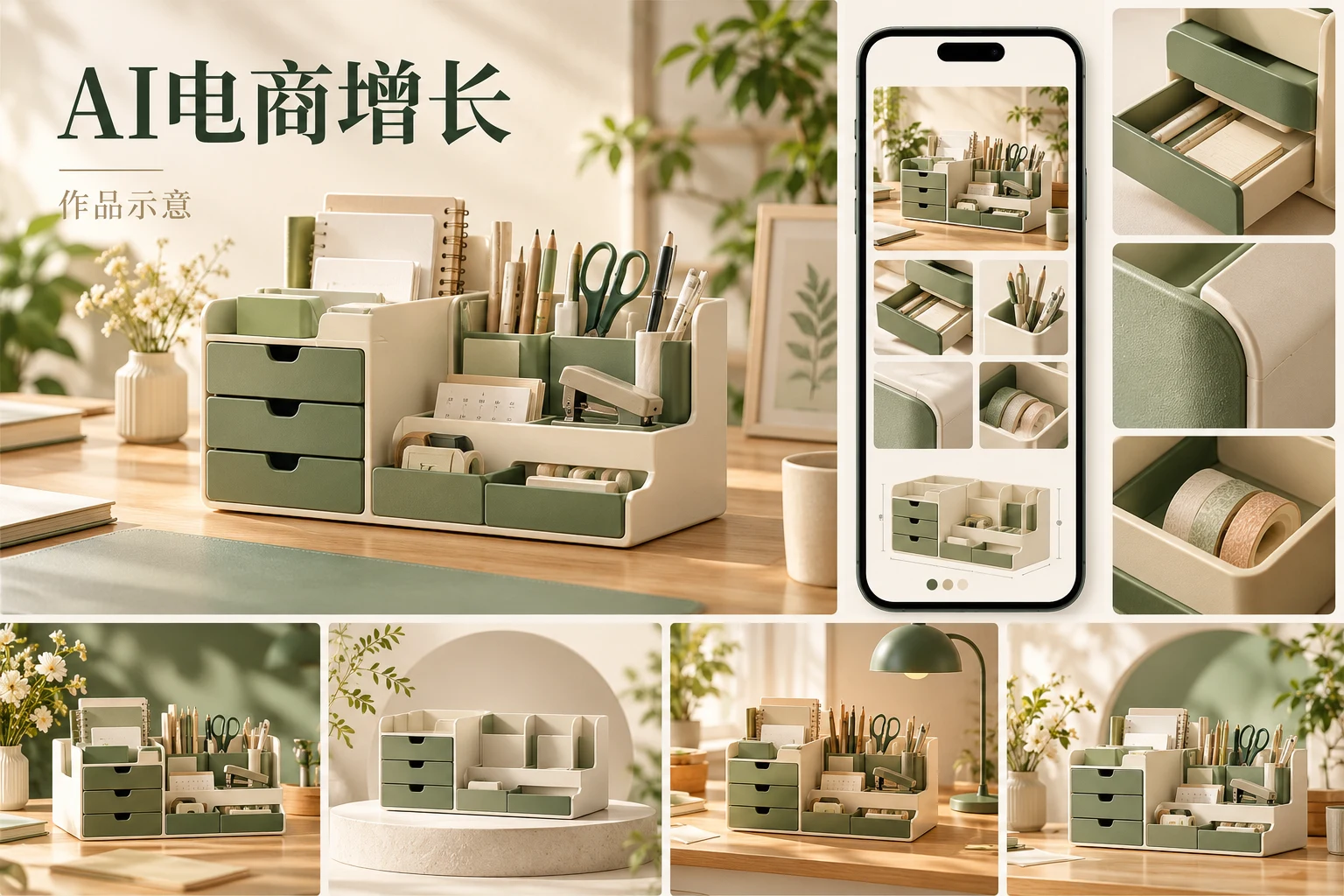 AI电商增长教学作品示意