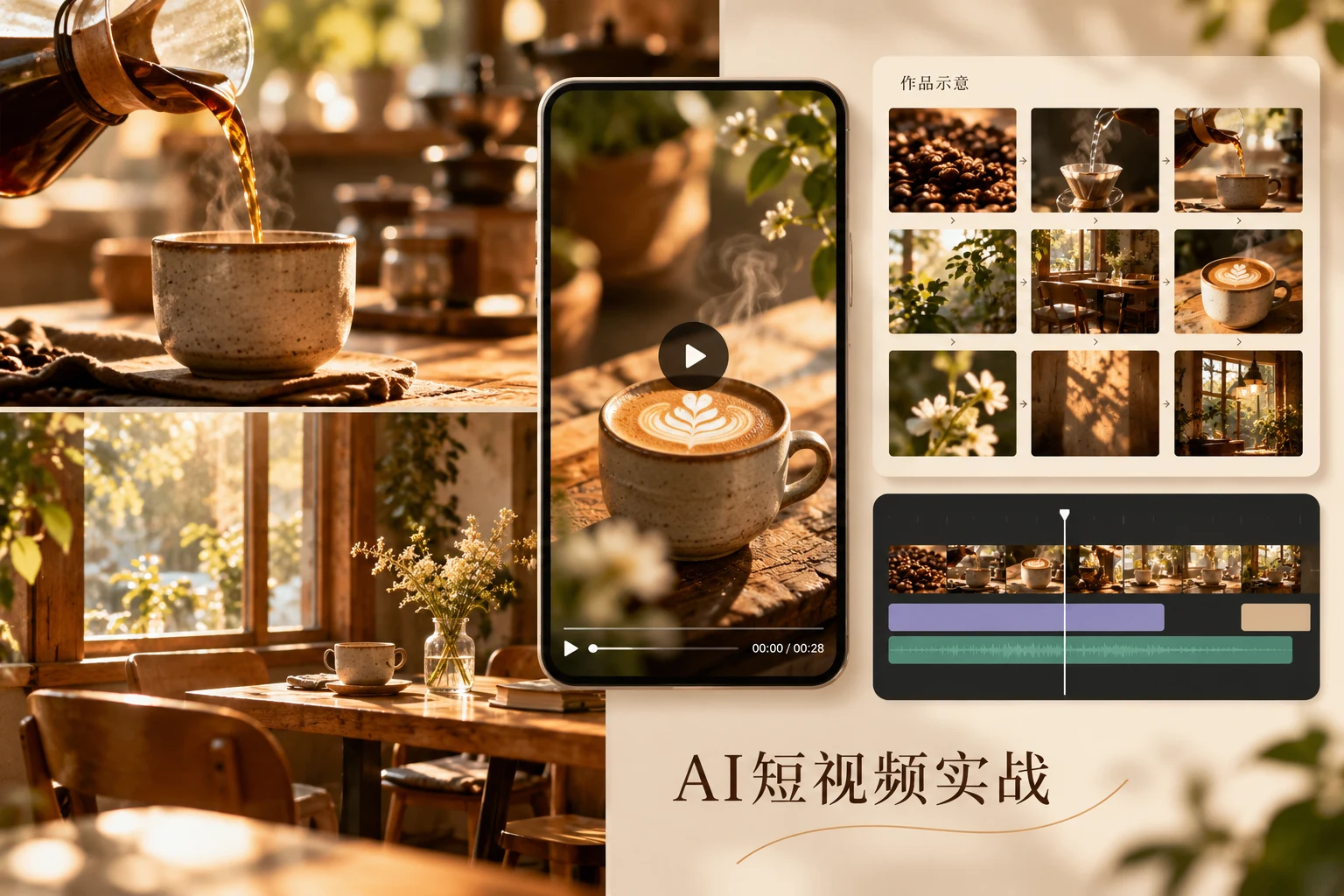 AI短视频实战教学作品示意