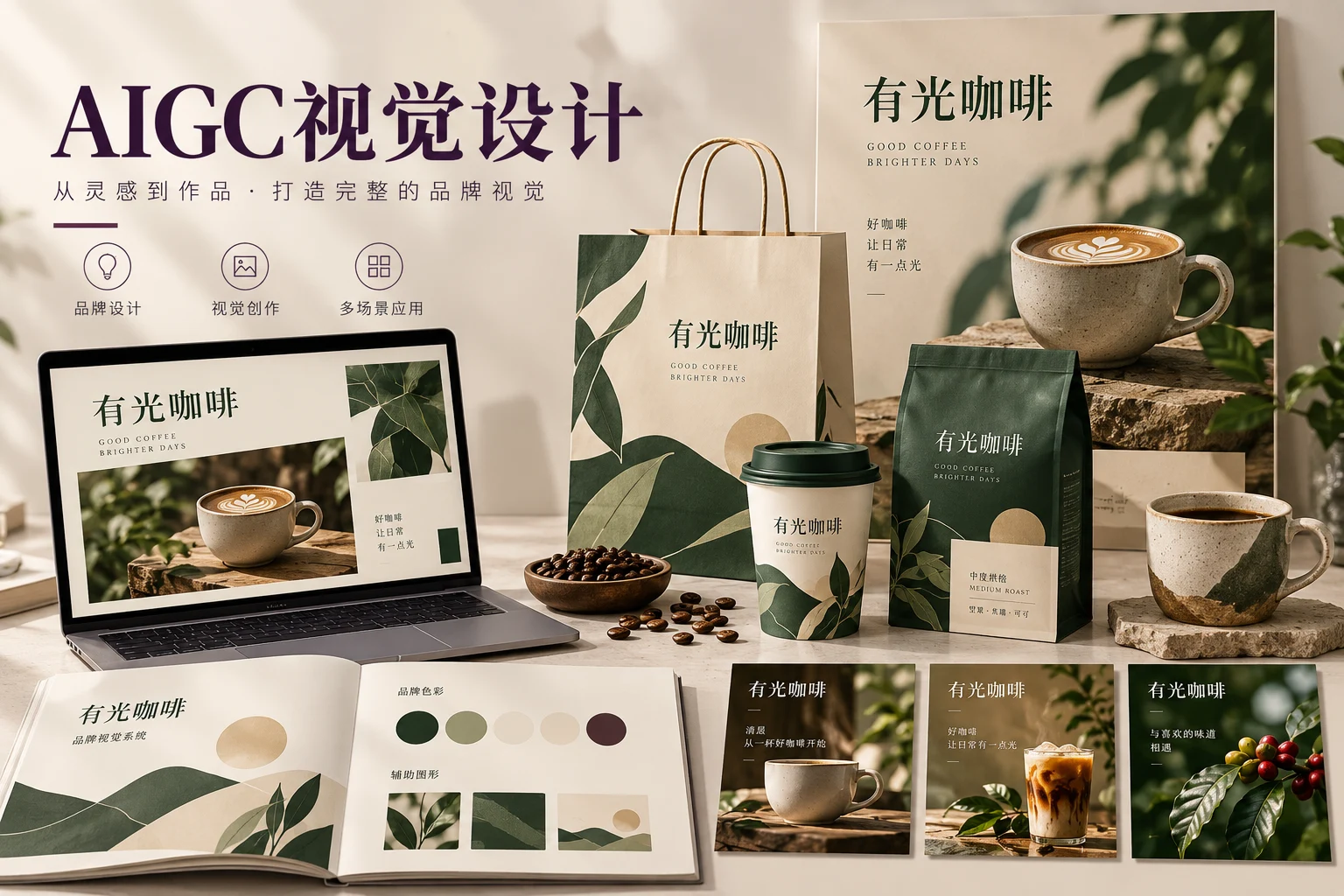 AIGC视觉设计教学作品示意